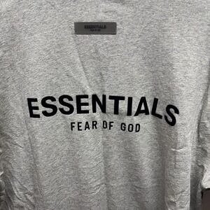 Fear of God‎ Essentials T-Shirt NWT Mens Large Gray Logo Oversized Short Sleeve